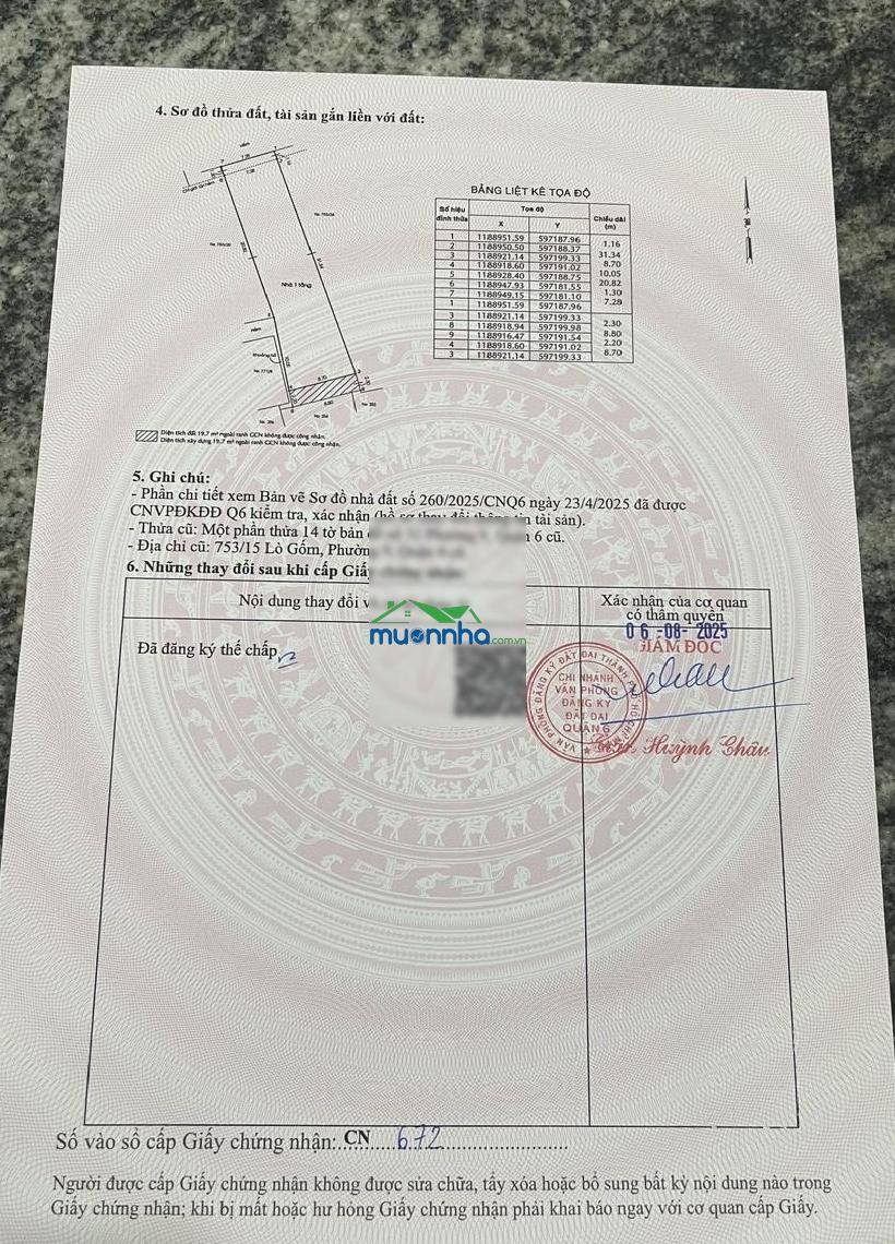 Bán nhà hẻm 753/15 lò gốm, quận 6, 244m2, chính chủ bán gấp 15 tỷ còn tl (61tr/m2) - 2