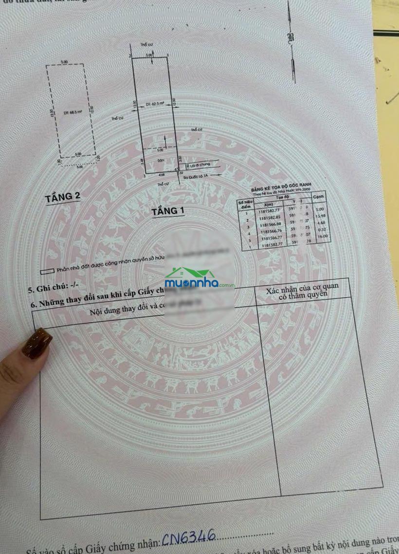 Nhà 1 trệt 1 lầu 4 phòng ngủ, gần vòng xoay nguyễn văn linh