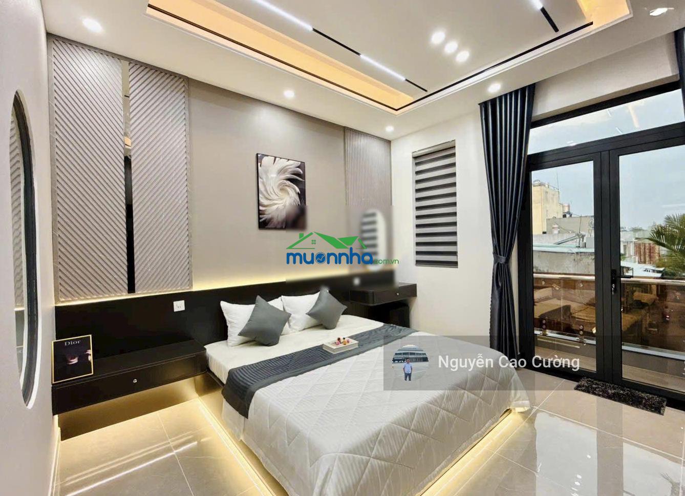 Nhà phố nội thất đẹp, 4x16m, 1 lửng 3 lầu, đường nhựa 8m, thạnh xuân 25