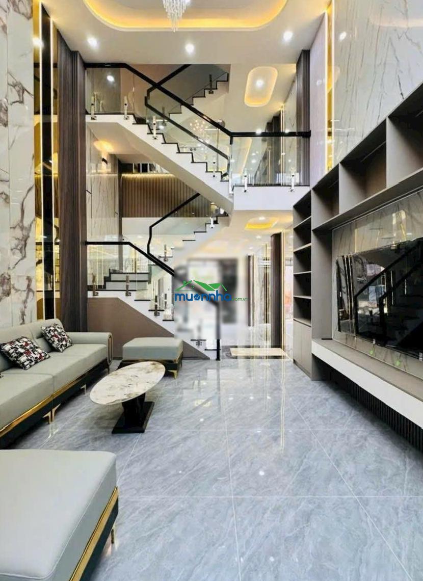 Kẹt tiền giảm sâu căn nhà xây mới 5 tầng full nội thất còn 6,6 tỷ thuộc p. an phú đông (mới) hcm