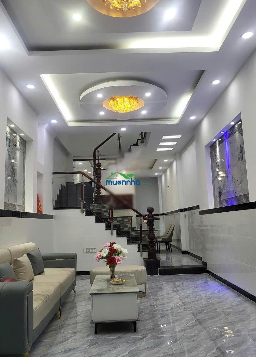 Bán nhà 1 trệt 2 lầu trung mỹ tây quận 12 76m2 hẻm xe hơi thông gần hiệp thành city - Ảnh 2