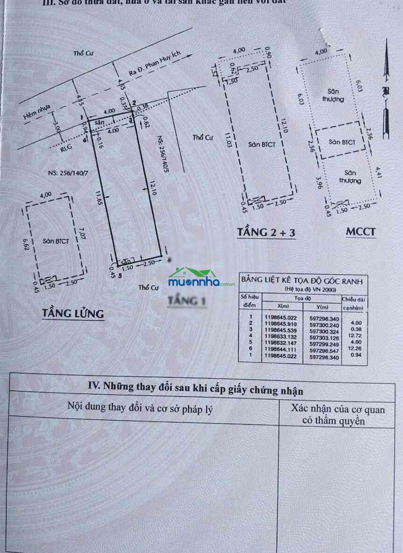 Bán nr 5pn, 5wc, 52,6m2 tại 256 phan huy ích, gò vấp, 6,9 tỷ