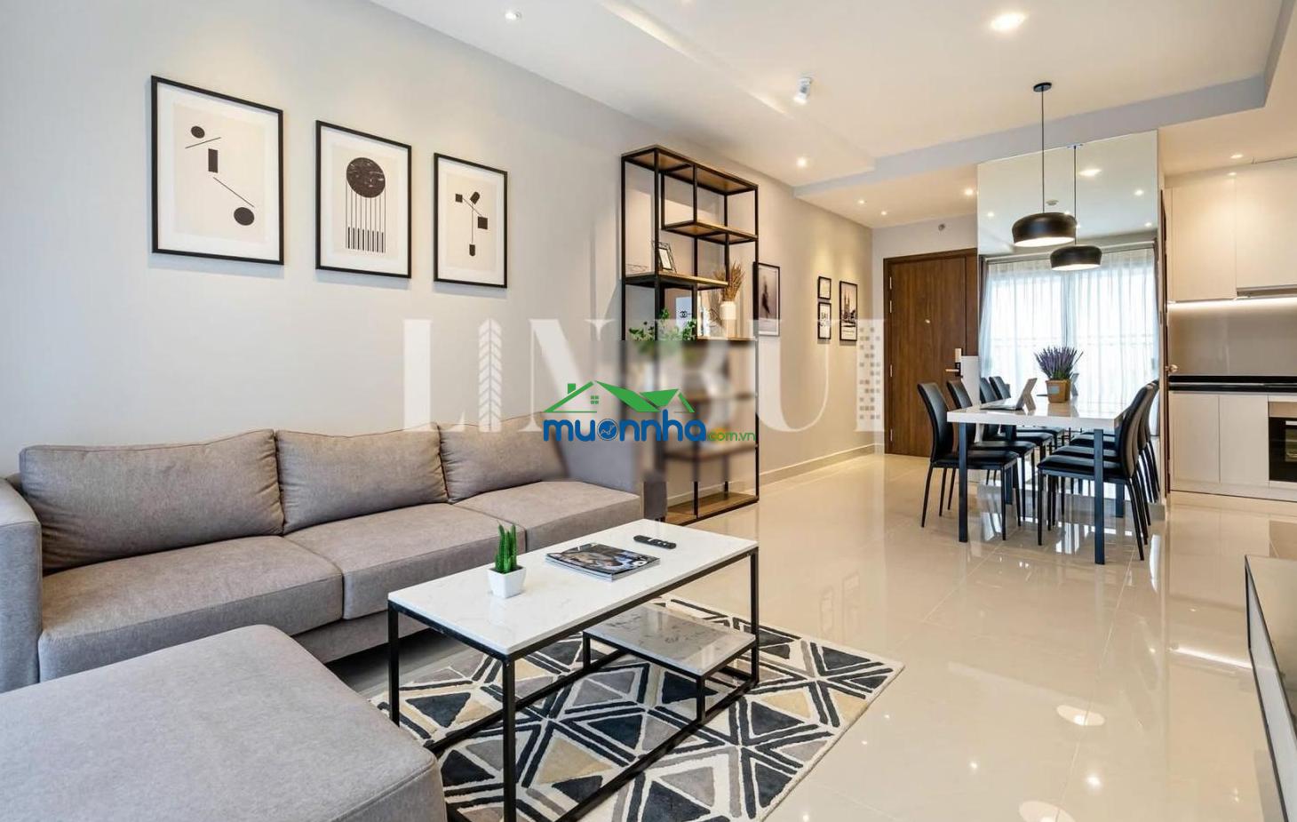 Cho thuê cc tại saigon royal, giá tốt 27 triệu, 88m2, 2pn, 2wc, full nội thất, view sông pháo hoa