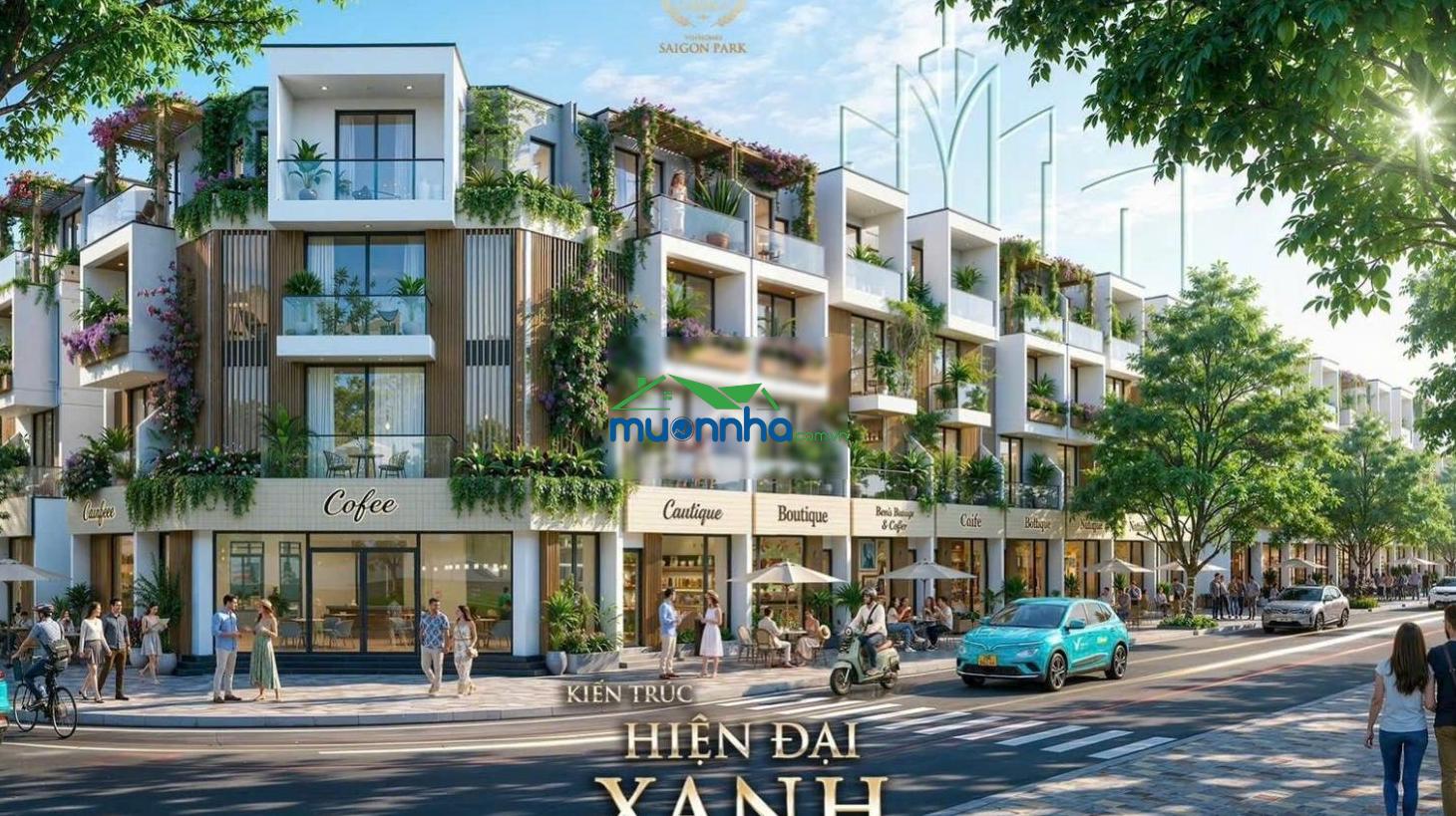 Bán căn kế góc tại vinhomes hóc môn. giá 5,7 tỷ dt 70m2, 1 trệt 3 lầu - 4