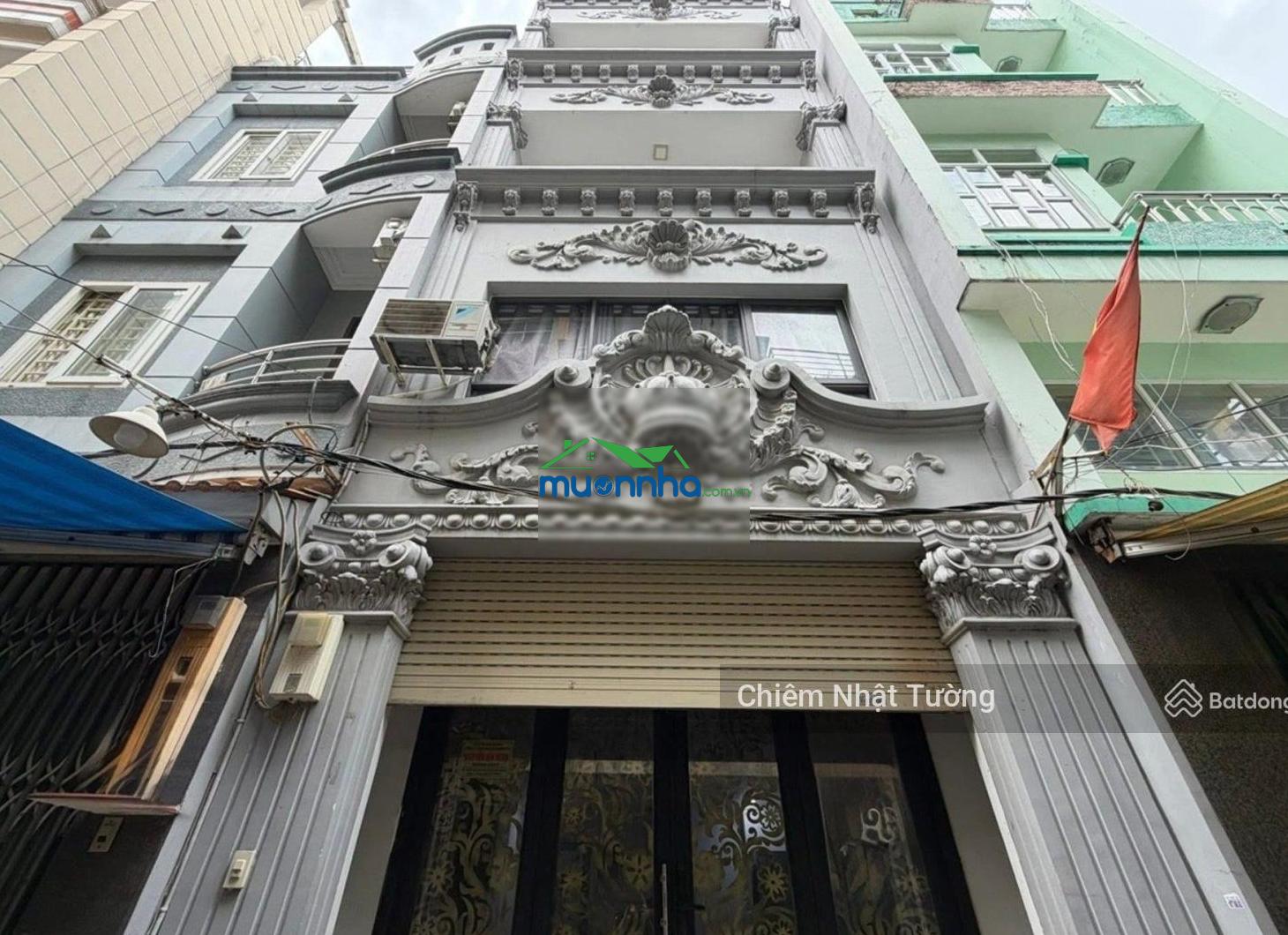 Nhà bán hẻm 5m, 5 tầng kiên cố, 4m x 15m(60m²) sẵn dòng tiền cho thuê 70tr/th, trần đình xu q1