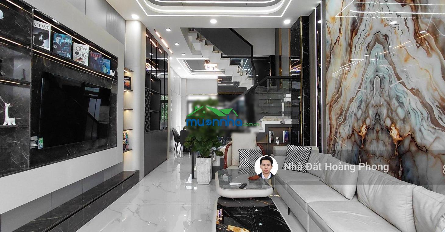101,7m2 - 4x25 - hẻm 6m thông - gara xe hơi - 4 tầng - 6 tỷ 9 - bán nhà thạnh xuân 24 - quận 12 - 4