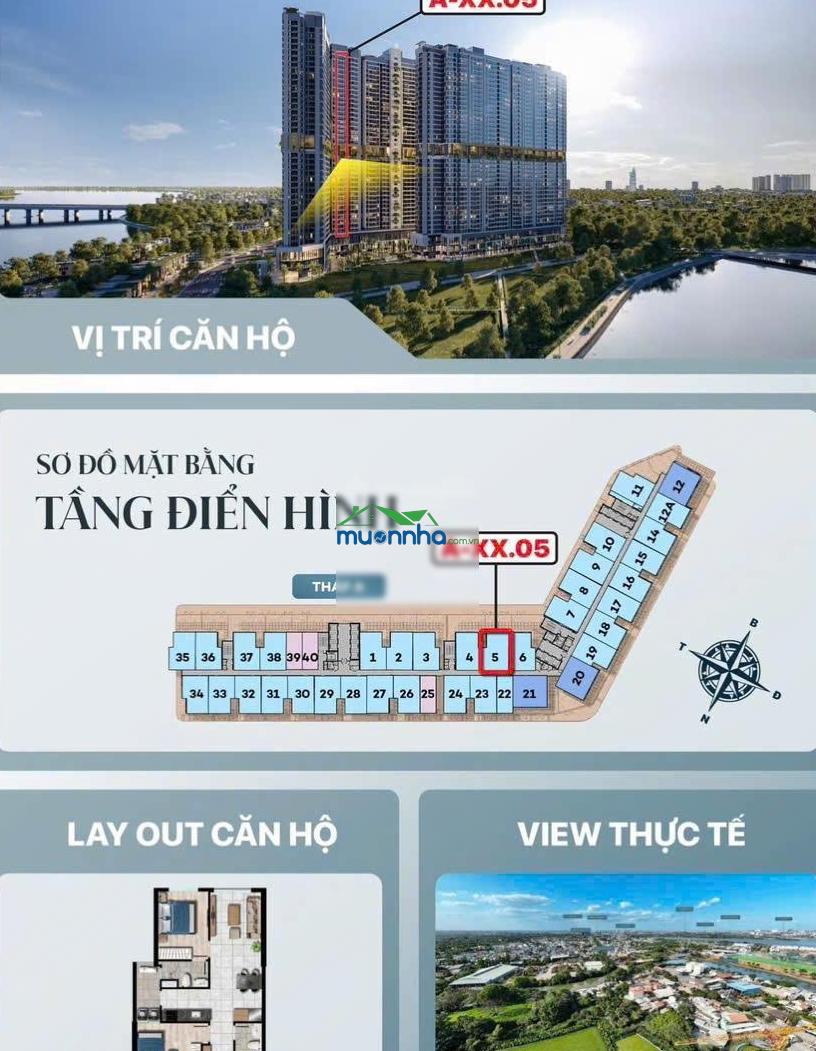Chỉ 2 tỷ 59 sở hữu căn hộ 2pn view sông nhánh | đón sóng sân bay long thành nhờ cao tốc bh-vt - 3