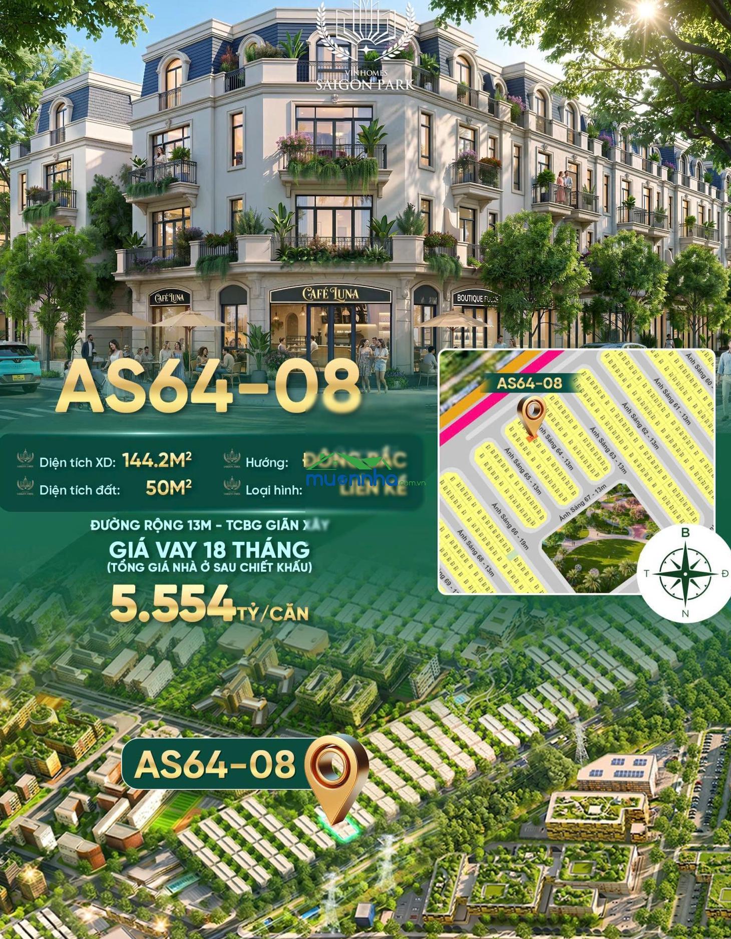 Bán bt 4pn, 4wc tại vinhomes saigon park, 5,554 tỷ, 50m2, nóng hổi! view đẹp giá mềm lãi suất 0%