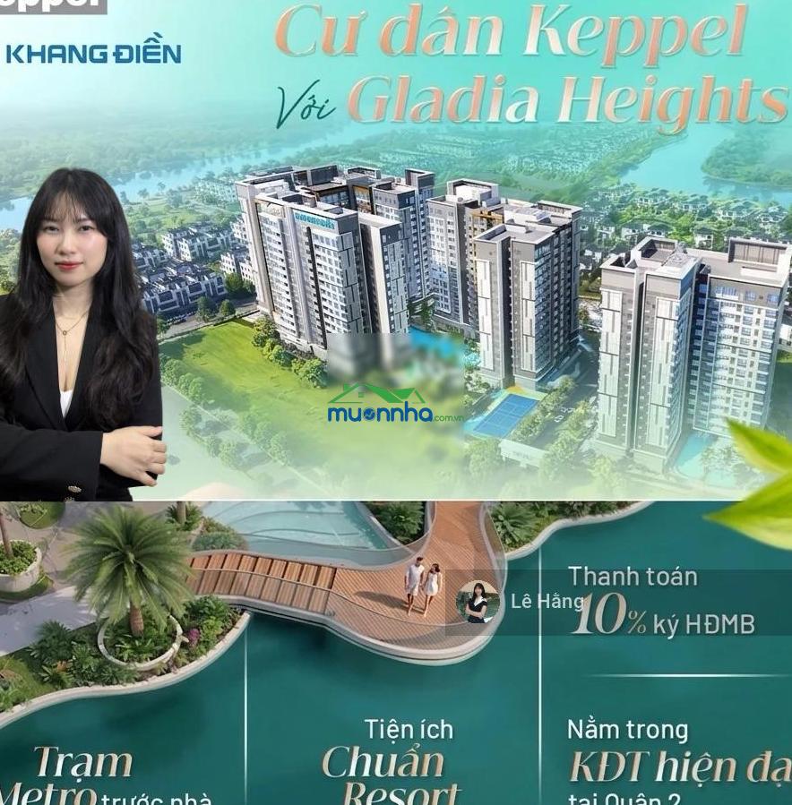 Căn góc 3pn gladia heights 115m2 nhà thô view metro tương lai - 4
