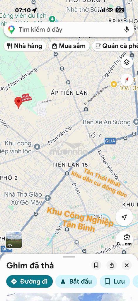 Đất dân cư , bà điêm 4.  ngay phan văn hớn . sát tân bình q12 - 3
