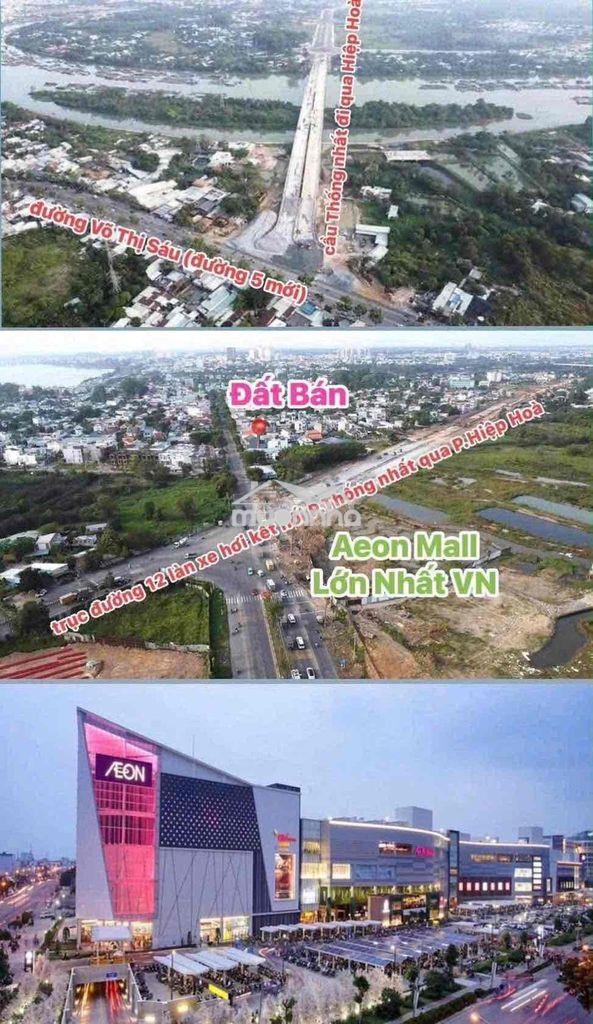 Bán đất p. hiệp hoà ngay tttm aeol biên hoà - đối diện chợ hiệp hoà