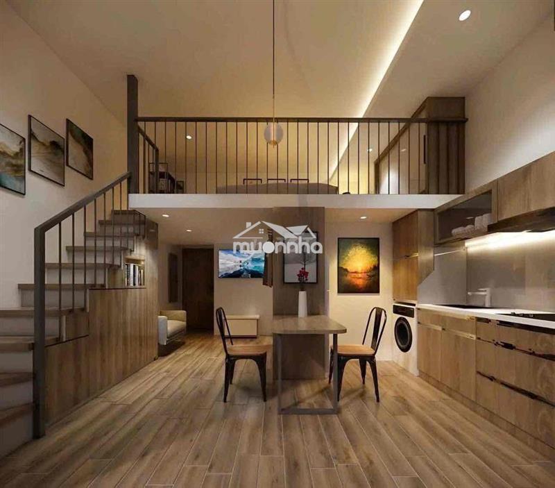 Cho thuê căn hộ duplex tone gỗ nâu trầm cực chill ngay trung tâm