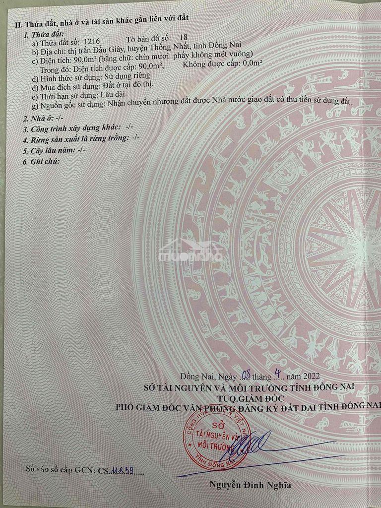 Bán đất p. dầu giây, tp. đồng nai - 2