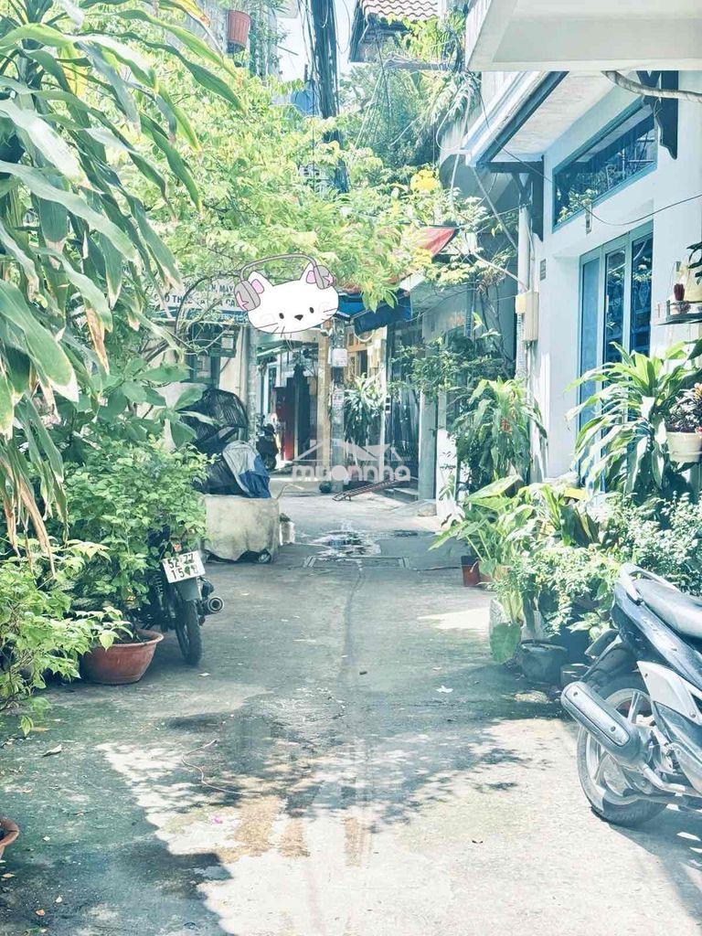 Nhà hẻm vị trí rất tiện qua quận 1, 4. dt 59m2 nở hậu đất vuông