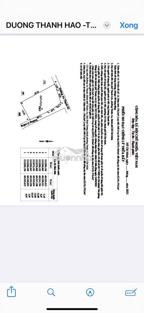 Bán lô đất hai mặt tiền đường an thạnh 02 , thuận an bình dương