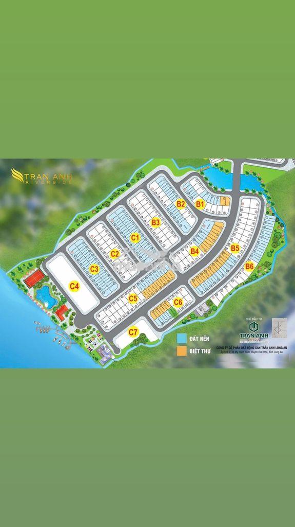 Lô đất đẹp – giá tốt hiếm có tại trần anh riverside (bến lức)