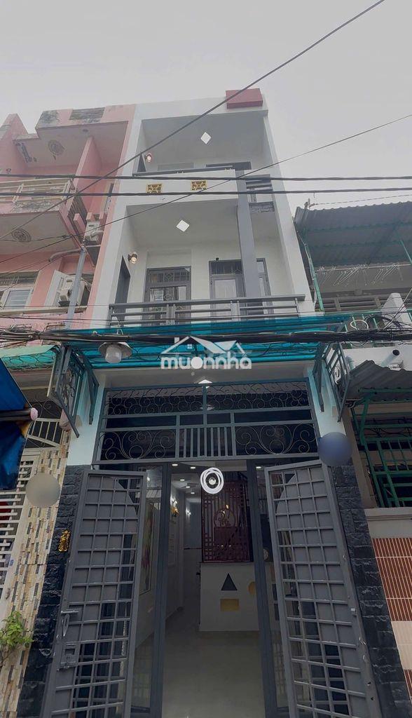 Nhà mới + hẻm xe hơi [ 1 trệt +2 lầu ] giá 6,3 tỷ tl