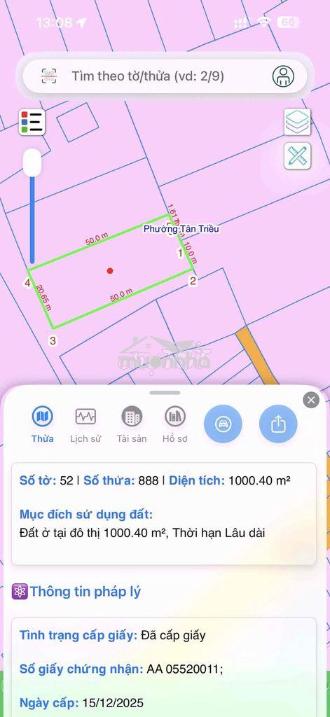 Đất sổ riêng thổ cư toàn bộ, hỗ trợ vay vốn ngân hàng