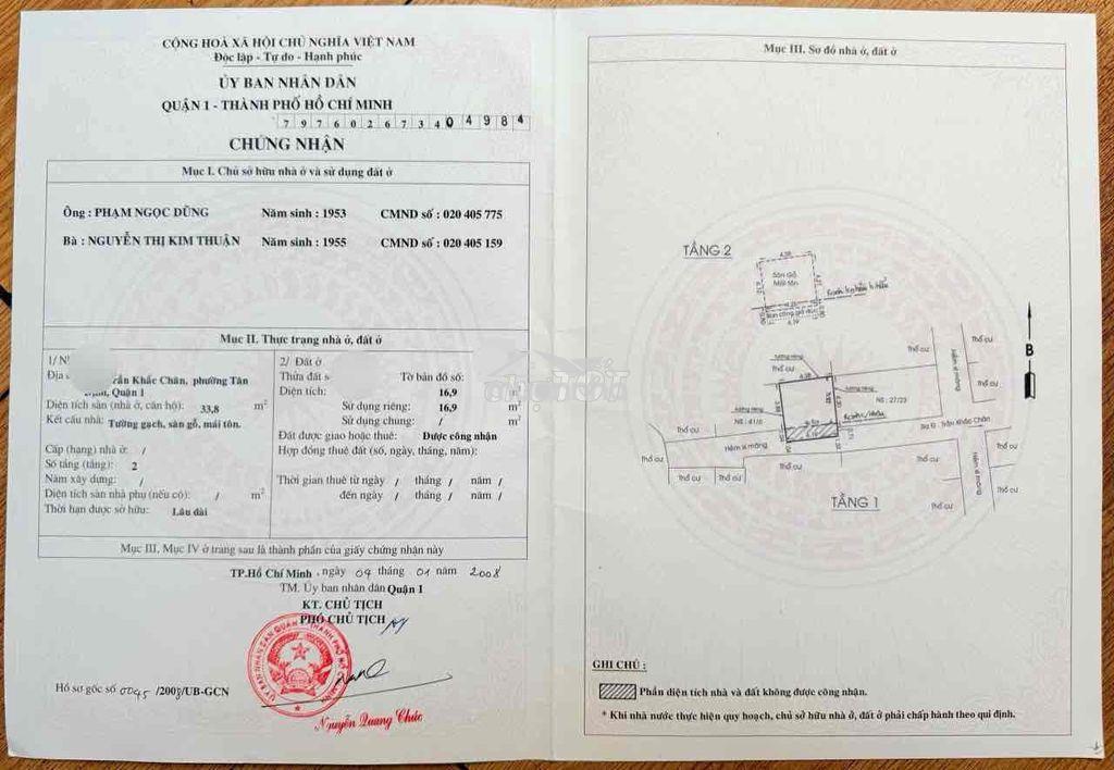 💥2,98 tỷ - trần khắc chân,tân định q1 - hẻm 3 gác, cách mt 30m - 22m2 - 2
