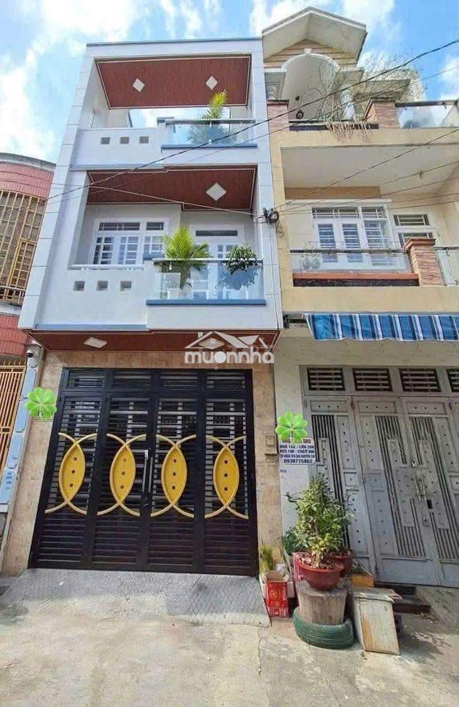 Cho thuê nhà 3 lầu xe hơi ngủ trong nhà giá.10tt.đường số 6 bhhb.bt