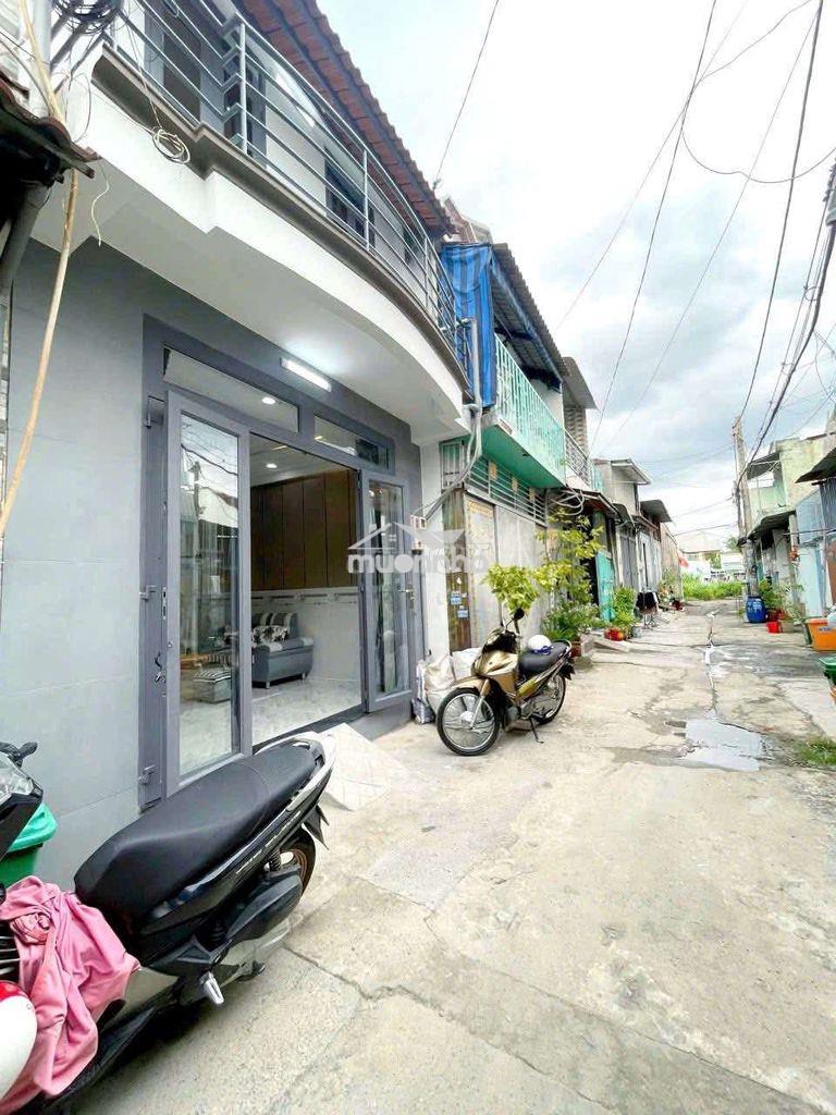 Nhà mới đẹp, hẻm rộng, ( 4x10) đúc 1 lầu, 2pn, 2wc, tân thới hiệp,q12 