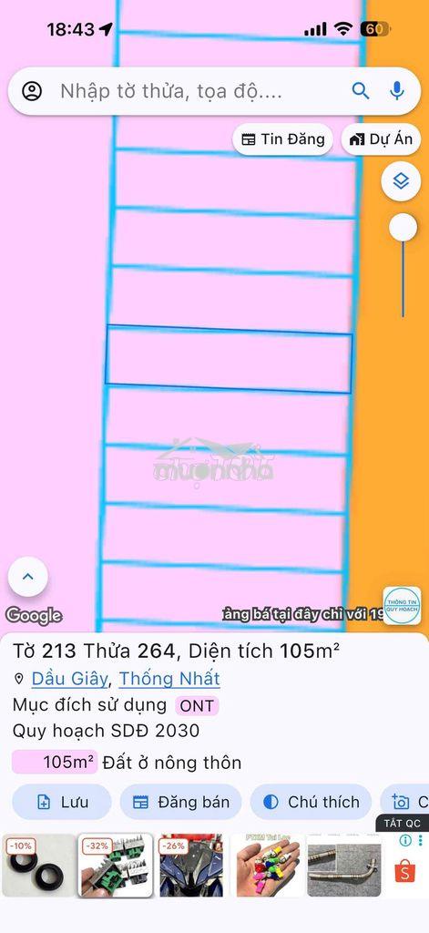Chính chủ bán đất phường dầu giây ngay 2kcn lớn - 3