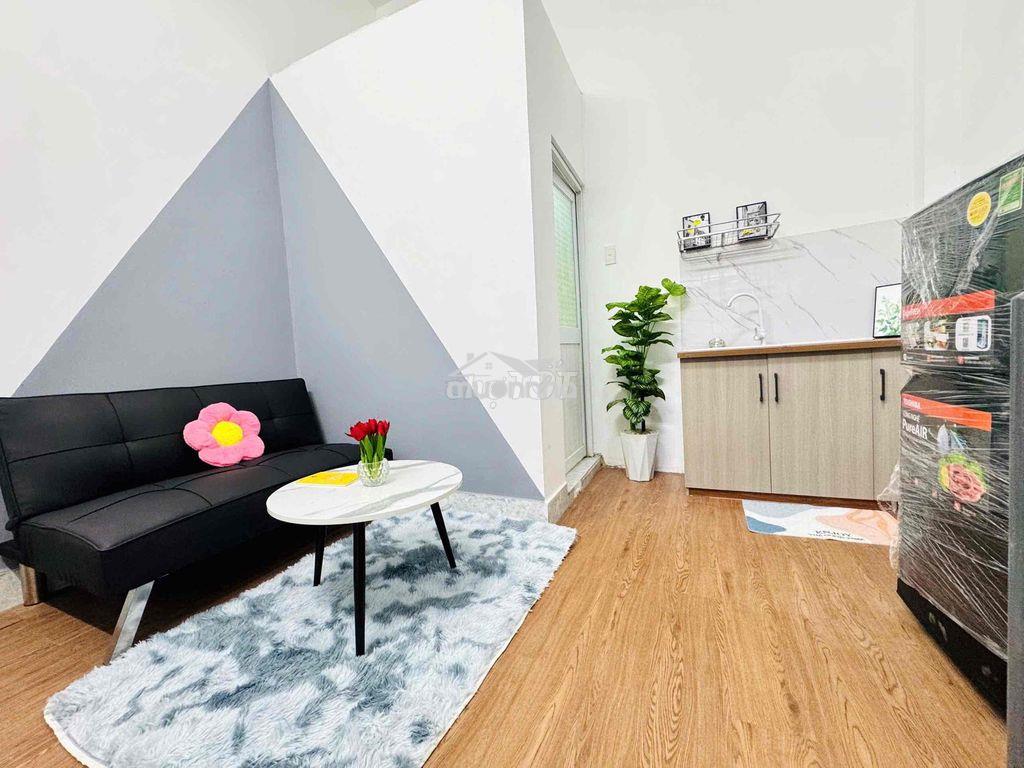 Cho thuê phòng trọ dạng 1 trệt 1 lầu - full nội thất - mới xây bancol - 3