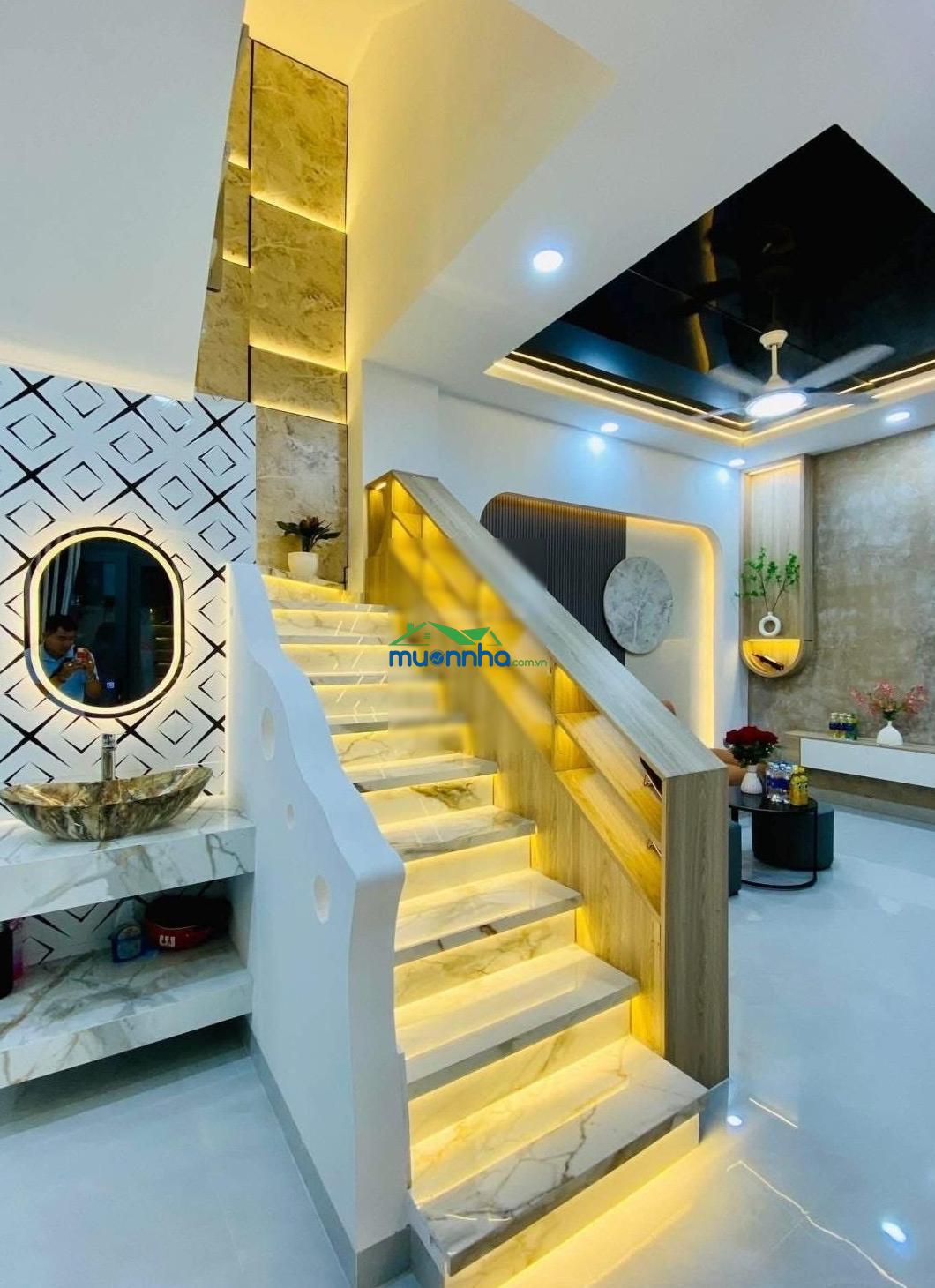 Hẻm xe hơi thông-3 tầng btct-4pn-ngang khủng 9.5m-46m²-bùi quang lã, p12, gò vấp-chỉ 6tỷ2