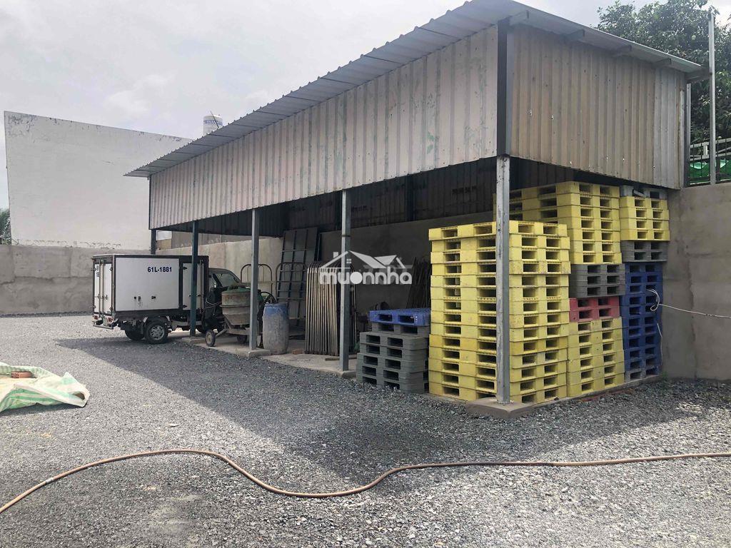 Cho thuê đất + kho (như hình) dt:15x34=500m2  đường xe contenter vào - 2