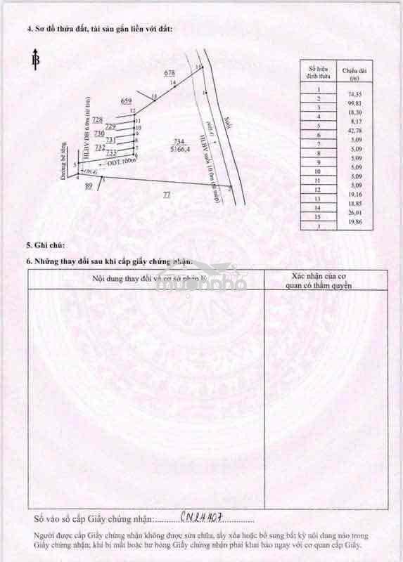 Bán mãnh sào 5.166m2 có sẵn thổ cư 100m - 2