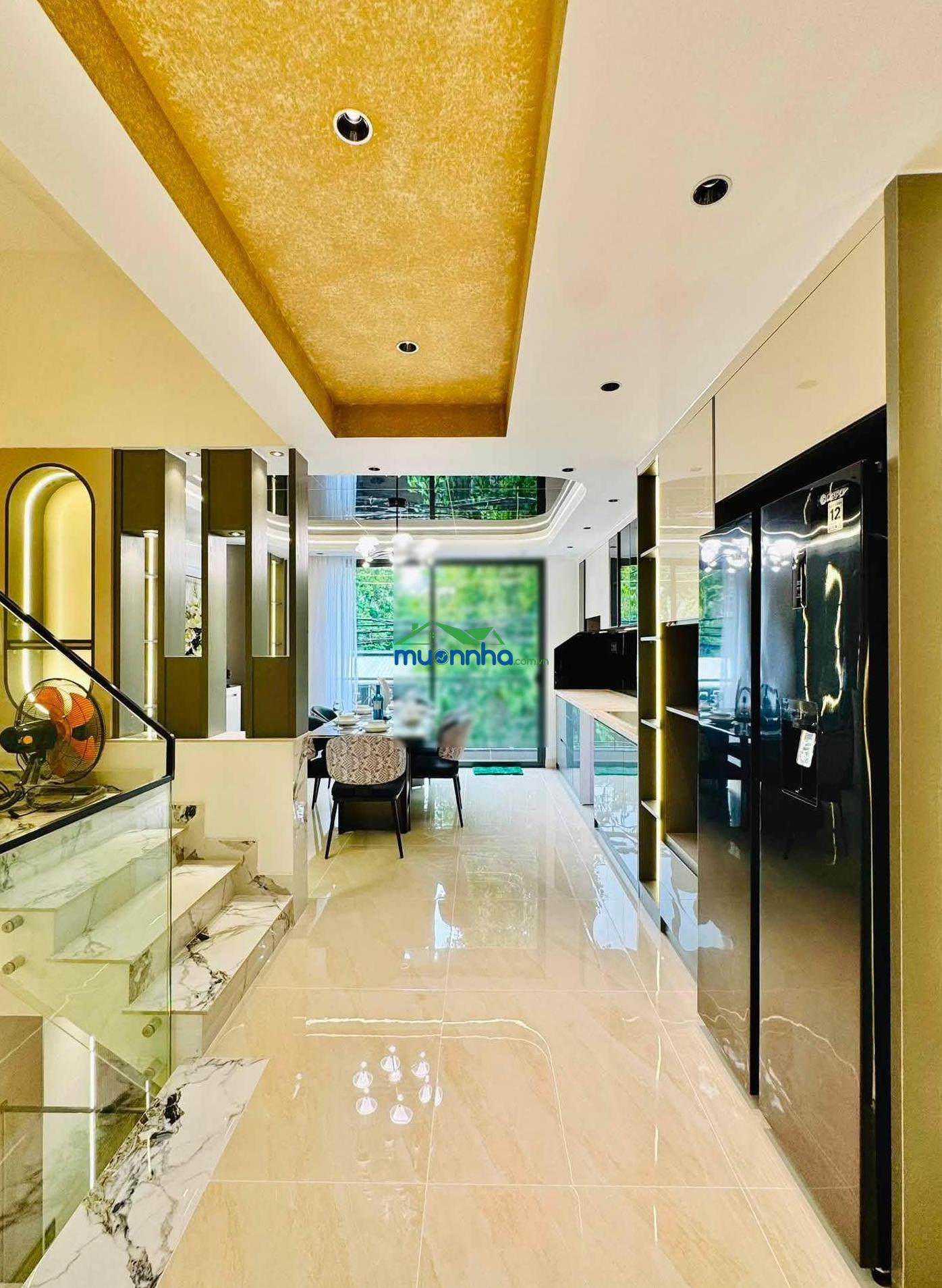 Nhà xây mới 5 tầng 52.7m2 hẻm xe hơi 5m sát mặt tiền lê đức thọ, ngay chợ an nhơn
