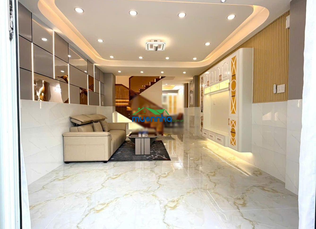 Bán nhà mặt tiền hẻm, huỳnh tấn phát thị trấn nhà bè, dt: 4x12m, 2lầu, 3pn, giá: 3,85 tỷ - 3