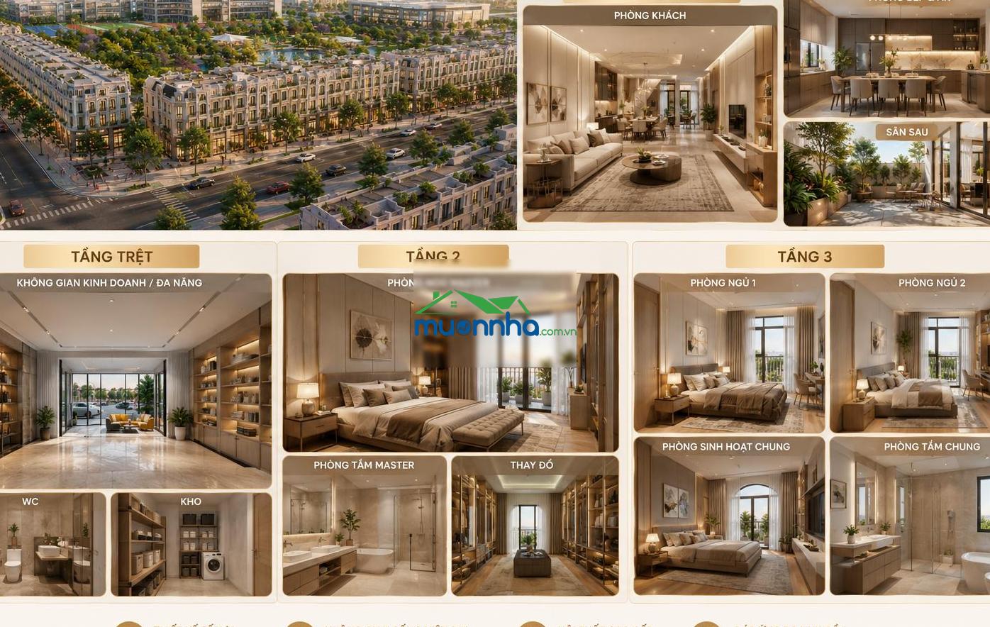 Nhà phố liền kề đông âu thiết kế 1 trệt 3 lầu, vừa ở vừa kinh doanh giá 6 tỷ 422 - 2