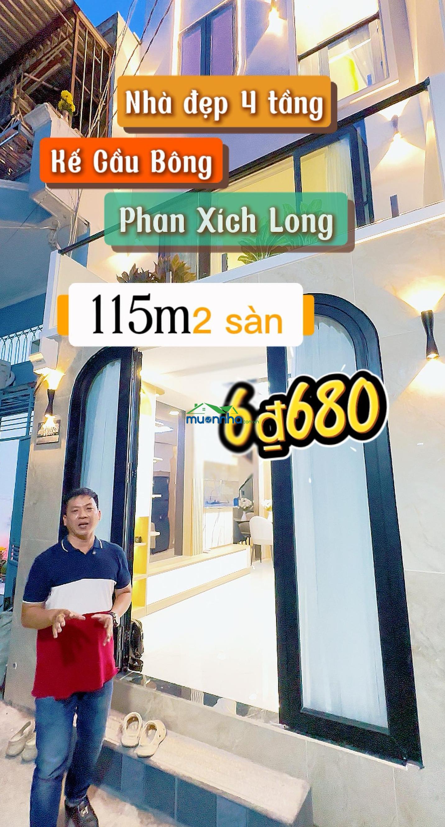 Nhà 4 tầng - lê văn duyệt ( đinh tiên hoàng cũ ) -p.gia định dt hiện trạng : 3,5 x 8,5m -29m2 - 2