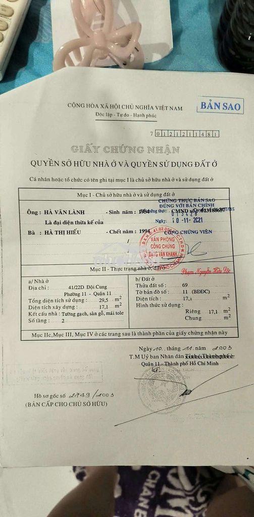 Nhà bán quận 11  - 2