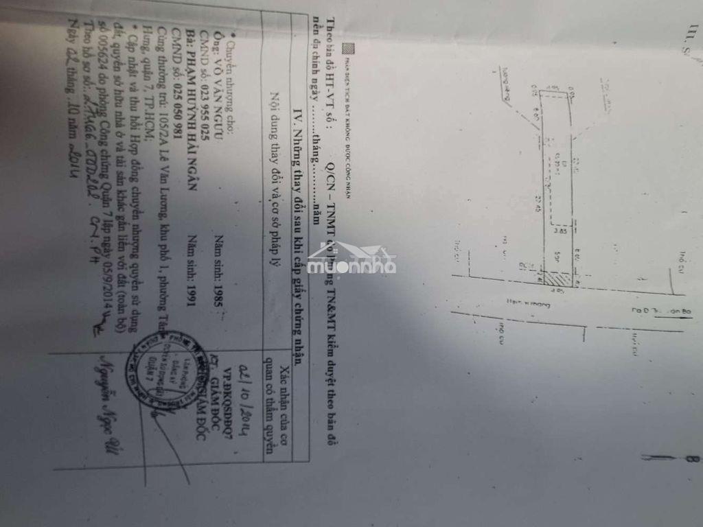 Bán nhà hẻm xh 180 đường bùi văn ba q7.dts24m, 1lau,giá:830trieu - 3