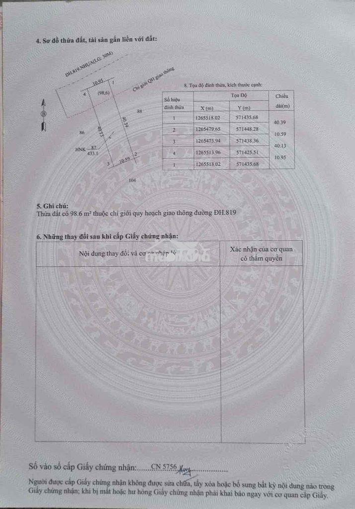 Chính chủ cần bán đất có sẵn nhà cấp 4 mới - tân hưng - tây ninh - 2