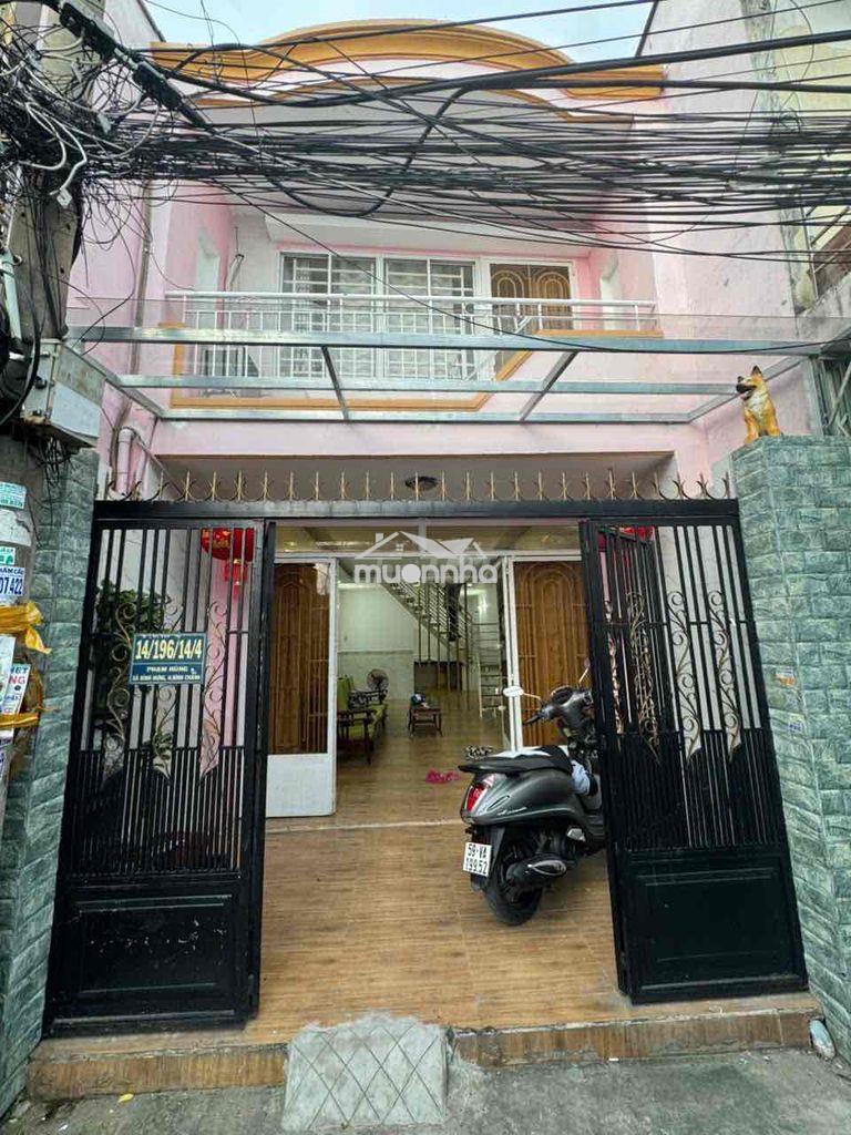 Cho thuê nhà hẻm 3g phạm hùng xã bình hưng bình chánh quận 8.