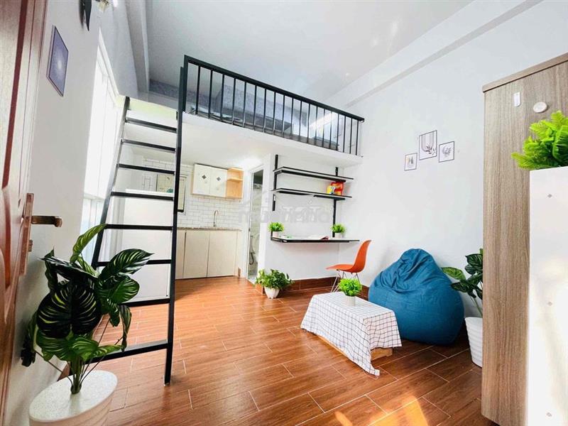 Cho thuê căn hộ có gác 25m2 ung văn khiêm gần rạp phim beta -đh hutech