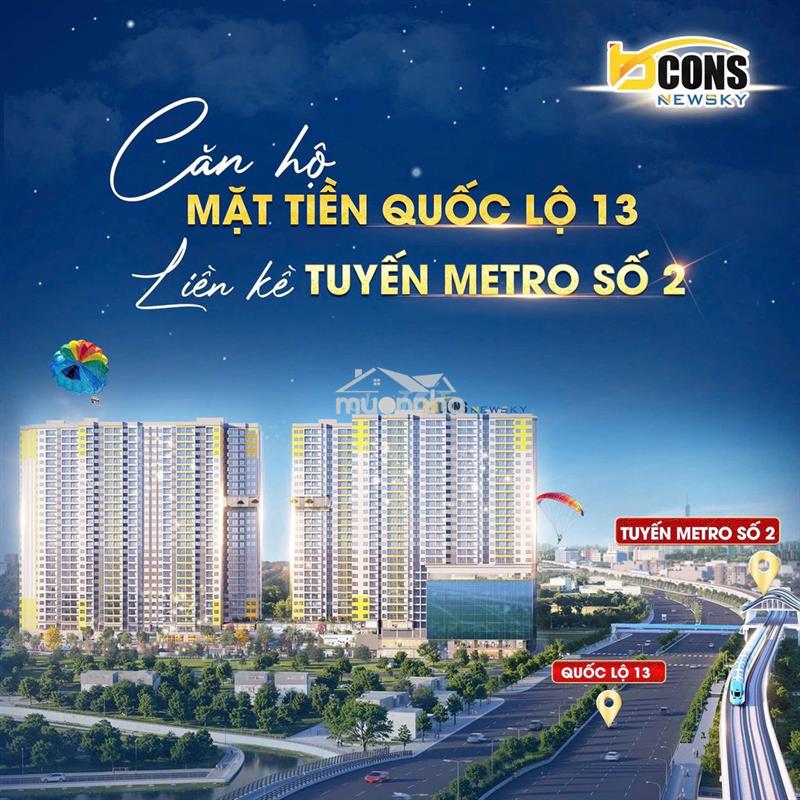 Căn hộ chung cư trả góp - bcons metro ql 13 giá  gốc cdt