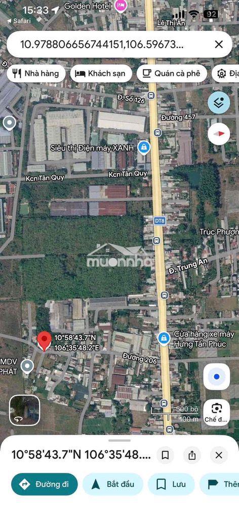 Bán đất khu vực dân cư đông - xdtd và hoàn công