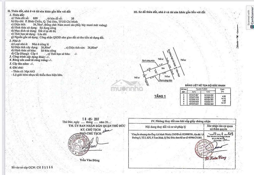 3.650 tỷ bình chiểu thủ đức - dt 57m kdc lan phương - *** - 4