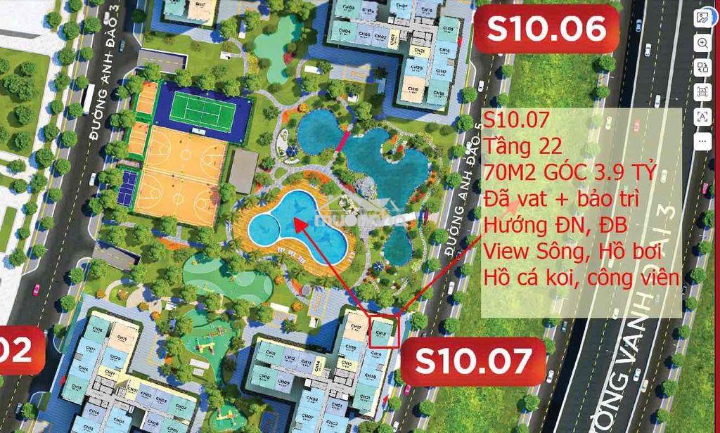 Góc 70m2 origami 3.7 tỷ đã thuế phí nhận nhà toà s10 và s6 - 2
