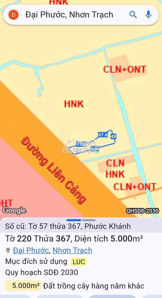 🔥 Bán gấp 5.000m² đất mặt tiền đường liên cảng – phước khánh (đại - 3