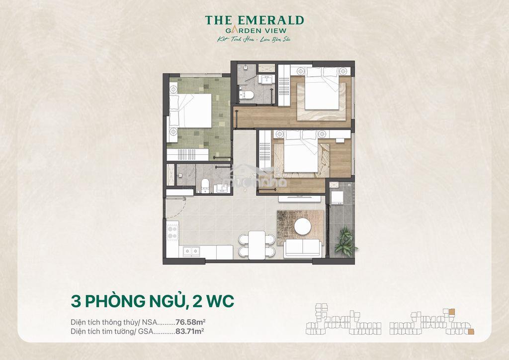 The emerald garden view, chỉ 1.39 tỷ/căn, thanh toán 0,5% mỗi tháng - 4