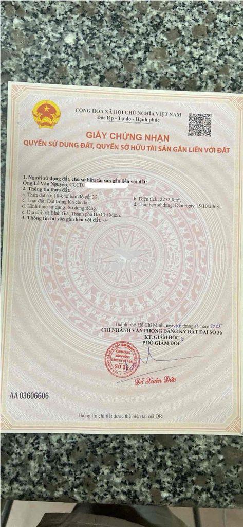 Cần bán gấp lô đất đẹp(bà rịa vũng tàu-tphcm “mới”) - 2