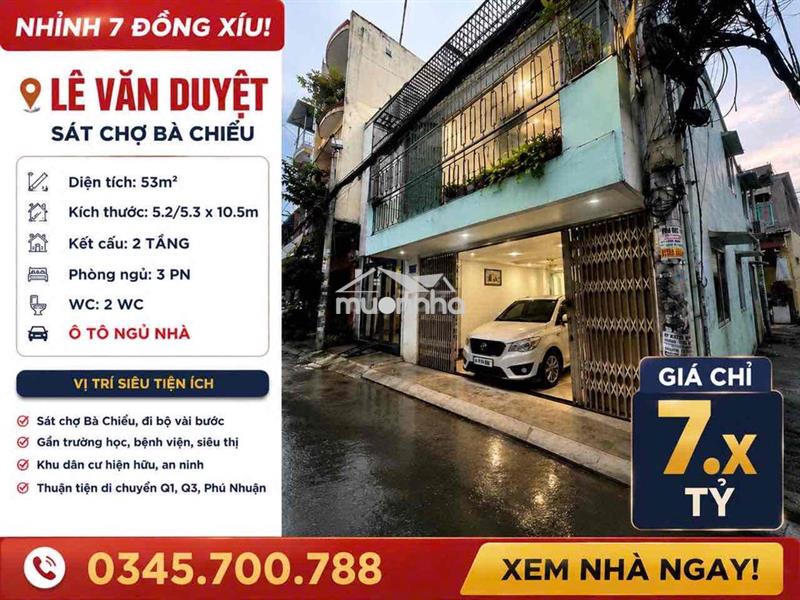 🏡 Nhà 53m² | hxh lê văn duyệt | 5.2x10.6m| 2 tầng 3pn 2wc | 7.2₫ (tl)