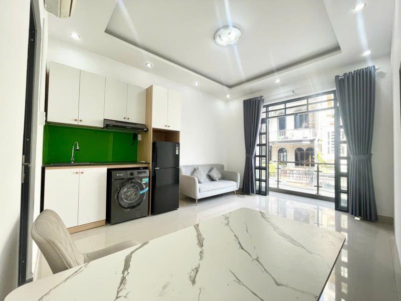 Mới trống lại căn hộ 1 phòng ngủ nguyễn gia trí – ban công rộng rãi, máy giặt riêng gần hutech quận bình thạnh