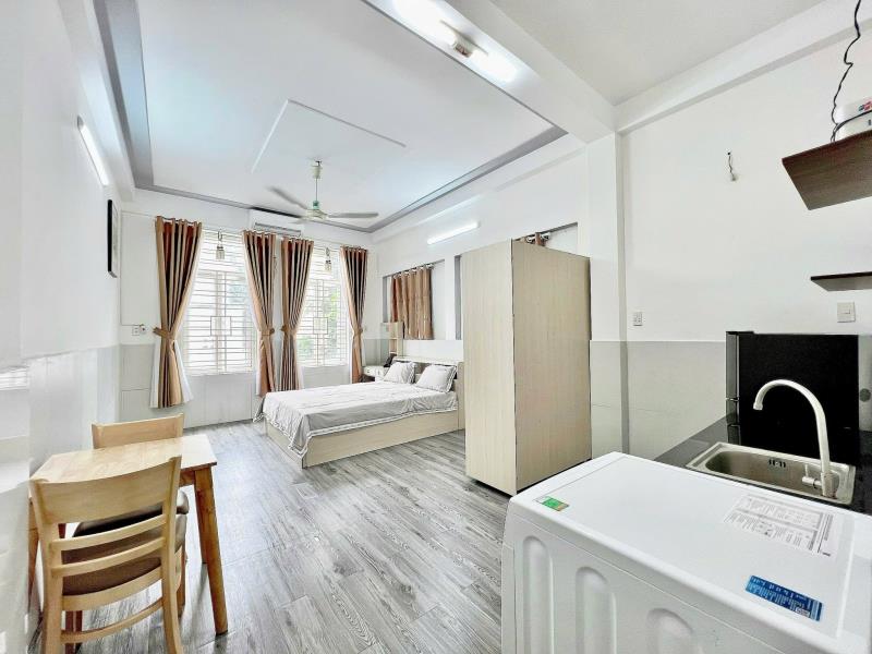 Cho thuê căn hộ máy giặt riêng có thang máy ngay nguyễn thượng hiền – gần đh văn lang, chợ bà chiểu  - 4