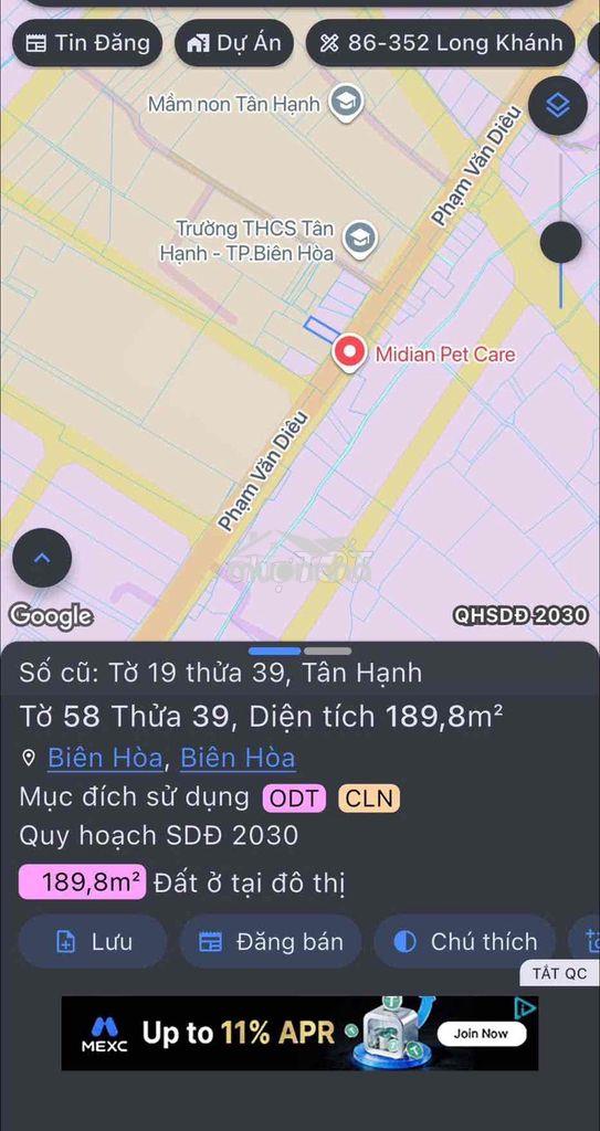 Chủ đi nước ngoài định cư, cần bán đất mặt tiền đường phạm văn diêu. - 3